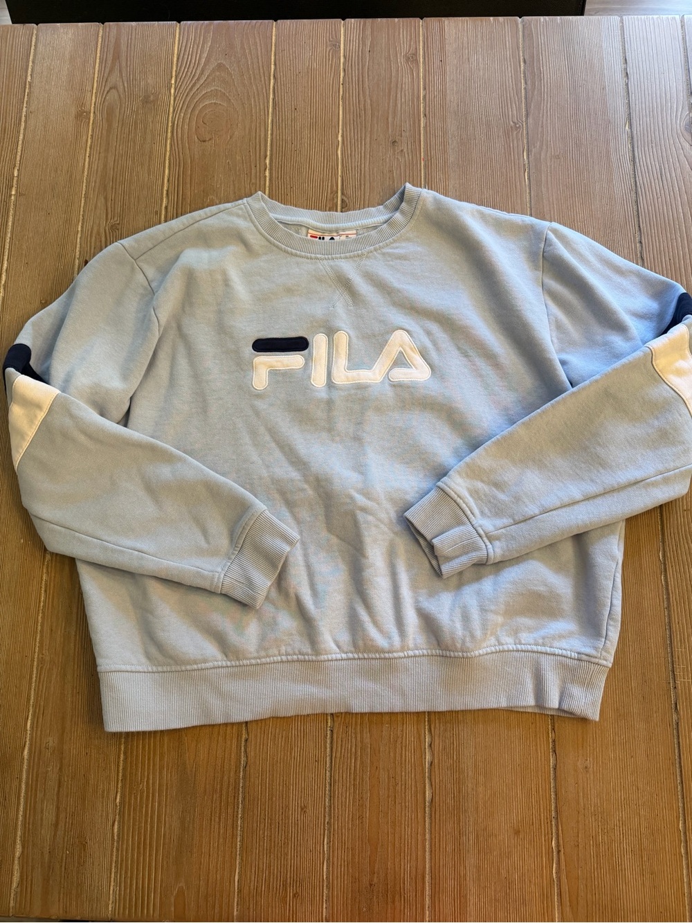 FILA Light Blue Logo Crewneck Sweater